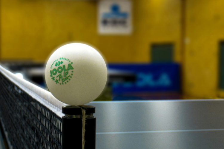 A photo of ping pong ball.

一張乒乓球的照片。