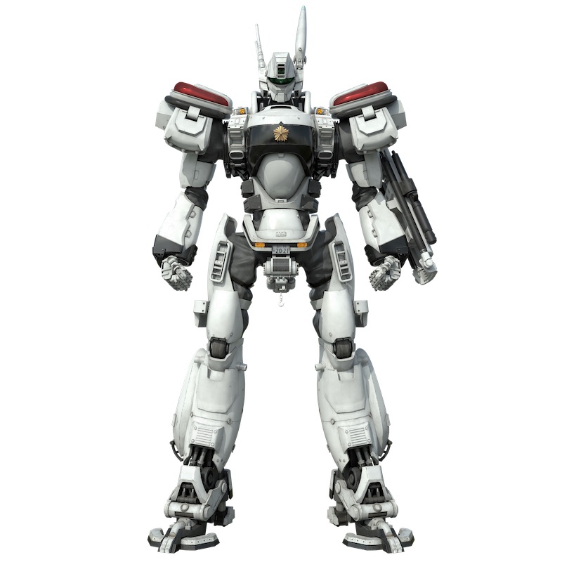 Full-scale AV-98 Ingram from the live-action movie THE NEXT GENERATION - Patlabor, showcasing the iconic police mecha in a standing pose.